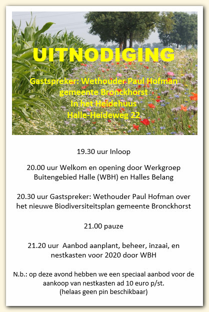 Uitnodiging inloopavond wg Buitengebied